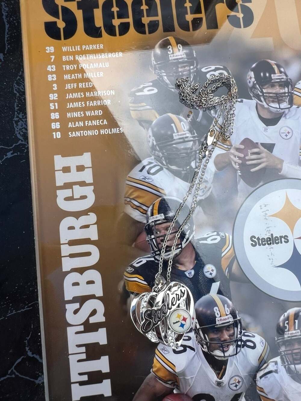 Pittsburgh Steelers On My Heart NFL Sterling Silver-Plated Pendant Necklace